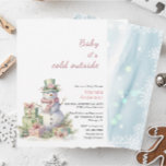 Invitación Winter Merry Christmas Snowman Watercolor Baby Sho<br><div class="desc">Winter Merry Christmas Snowman Watercolor Baby Shower</div>