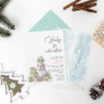 Invitación Winter Merry Christmas Snowman Watercolor Baby Sho<br><div class="desc">Winter Merry Christmas Snowman Watercolor Baby Shower</div>