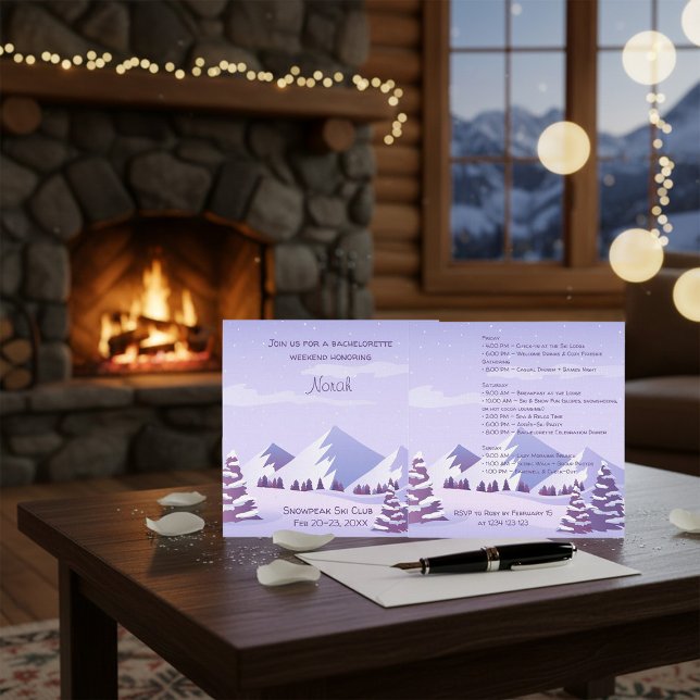 Invitación Winter Mountain Getaway Bachelorette Weekend  (Subido por el creador)