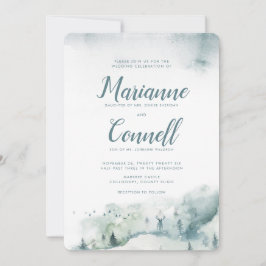 Invitación Winter Mystère III Boda informal de guiones