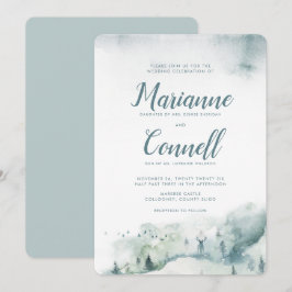 Invitación Winter Mystère III Boda informal de guiones