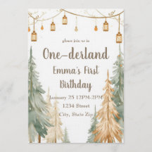 Winter ONE-derland First Birthday Invitation