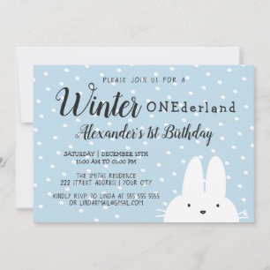 Invitación Winter Onederland