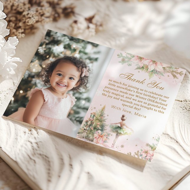 Invitación Winter Onederland 1ª foto de cumpleaños Gracias (Subido por el creador)