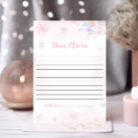 Invitación Winter Onederland Birthday Time Capsule Note Card<br><div class="desc">La Tarjeta de Nota de la Cápsula del Aniversario de la Hora del Aniversario de Onederland de Invierno es una incorporación cuidadosa a su celebración. Estas tarjetas de notas ofrecen a sus invitados la oportunidad de escribir mensajes sentidos, buenos deseos y recuerdos para el chica de cumpleaños. Luego pueden sellarlos...</div>