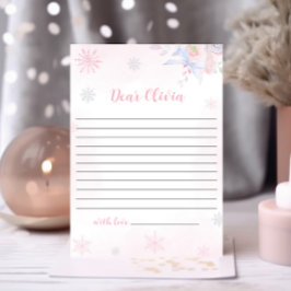 Invitación Winter Onederland Birthday Time Capsule Note Card