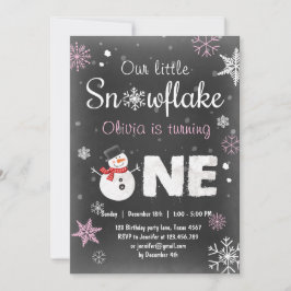 Invitación Winter Onederland cumpleaños fiesta de snowman Pin