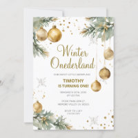 Winter Onederland Gold Baubles Primer Fiesta de cu
