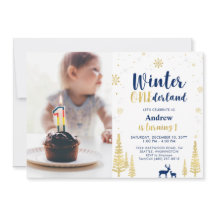 Winter Onederland, Gold & Navy Boy 1er cumpleaños