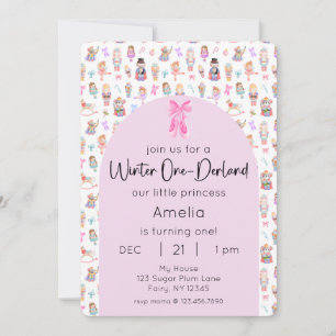 Invitación Winter OneDerland Nutcracker foto de primer cumple