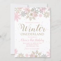 Winter Onederland Primer cumpleaños copo de nieve
