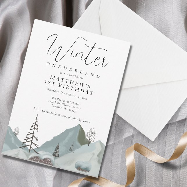 Invitación Winter Onederland Primer Fiesta de cumpleaños (Subido por el creador)