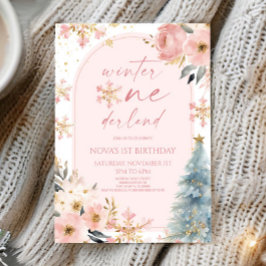 Invitación Winter Onederland Snowflake Primer Fiesta de cumpl