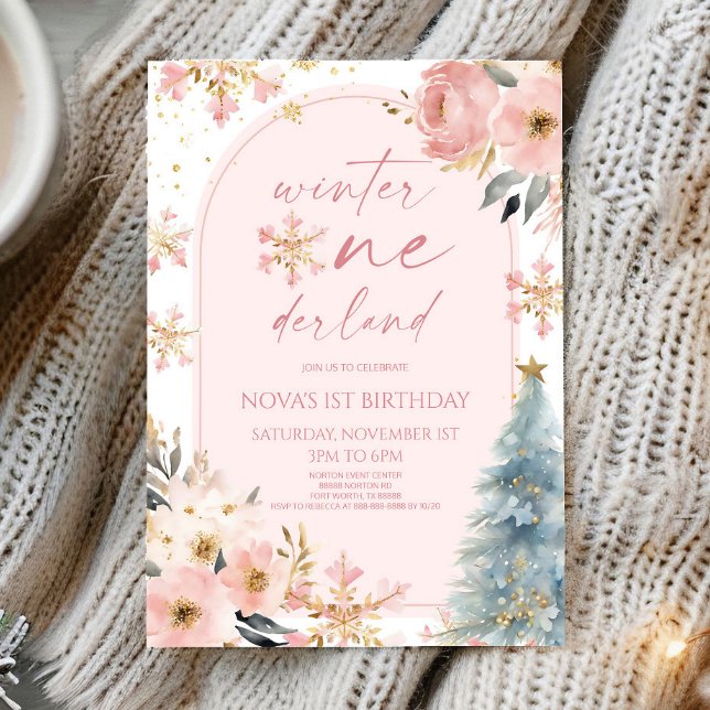 Invitación Winter Onederland Snowflake Primer Fiesta de cumpl (Subido por el creador)