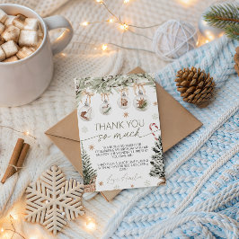 Invitación Winter Onederland Thank You Card