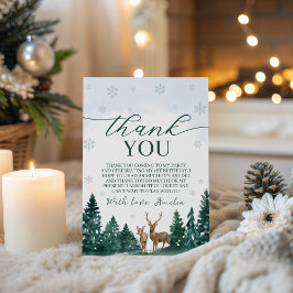 Invitación Winter ONEderland Thank You Card