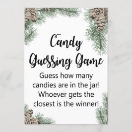 Invitación Winter Pinecone Baby Shower Rótulo Tamaño 5x7"