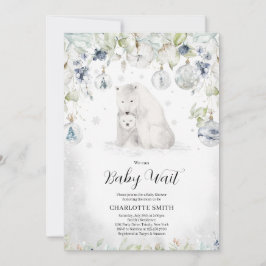 Invitación Winter Polar Bear Baby Shower