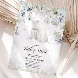 Invitación Winter Polar Bear Baby Shower