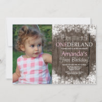 Winter Rústico Niño de Onederland Foto de cumpleañ