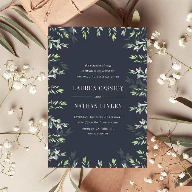Invitación Winter Sage | Boda Botánico de Marina y Verde (Subido por el creador)