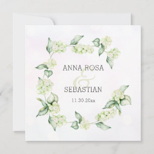 Invitación *~* Winter Snow Berry AR12 Boho RSVP QR Boda