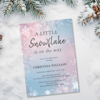 Invitación Winter Snowflake Baby Shower