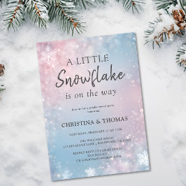 Invitación Winter Snowflake Gender Reveal Invitation