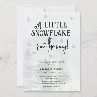 Invitación Winter Snowflakes Baby Shower Invitation