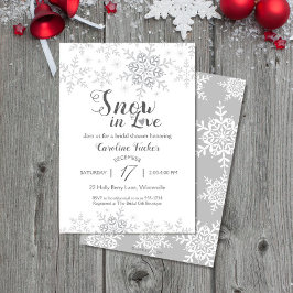 Invitación Winter Snowflakes Snow in Love Bridal Shower