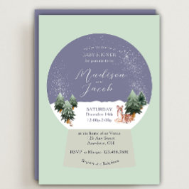 Invitación Winter Snowglobe Baby Shower