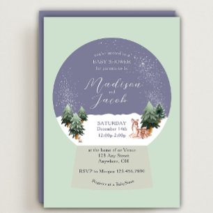 Invitación Winter Snowglobe Baby Shower
