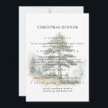 Invitación Winter Splendor Christmas Tree Holiday Menu<br><div class="desc">Añada un toque de personalizado a sus Navidades o a sus cenas de vacaciones con estos bonitos menús impresos,  con sus platos a la carta sobre un ilustracion de pino acuarela con estrellas,  de estilo marrón descolorido.</div>