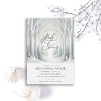 Winter Sun Forest Woodland Fox Neutral Baby Shower