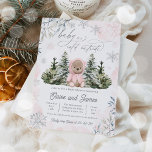 Invitación Winter Teddy Bear Snowflakes Chica Rosa Baby Showe<br><div class="desc">Winter Teddy Bear Snowflakes Chica rosado Baby Shower Invitación Todos los diseños son © PIXEL PERFECTION FIESTA LTD</div>