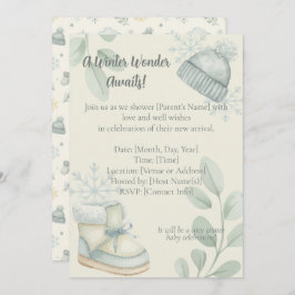 Invitación Winter Wonder Baby Shower Invitation