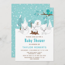Winter Wonderland Arctic Fox Baby Shower