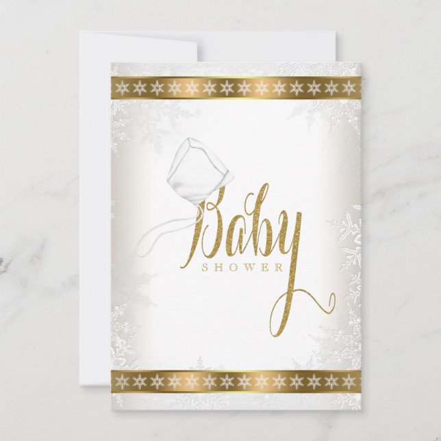 Invitación Winter Wonderland Baby Shower (Anverso)