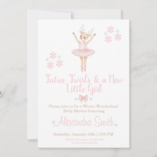 Invitación Winter Wonderland Baby Shower Invitation