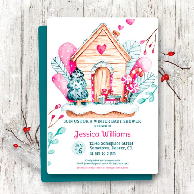 Invitación Winter Wonderland Baby Shower Invitation (Subido por el creador)