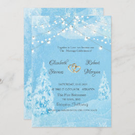 Invitación Winter Wonderland, Boda de Pine Tree
