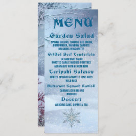 Invitación Winter Wonderland Boda Menu
