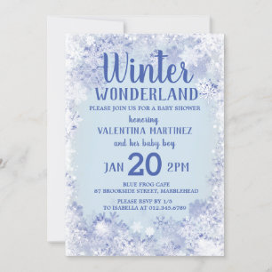 Invitación Winter Wonderland Boy Baby Shower