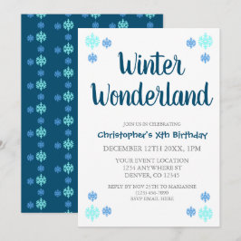 Invitación Winter Wonderland Boy Birthday