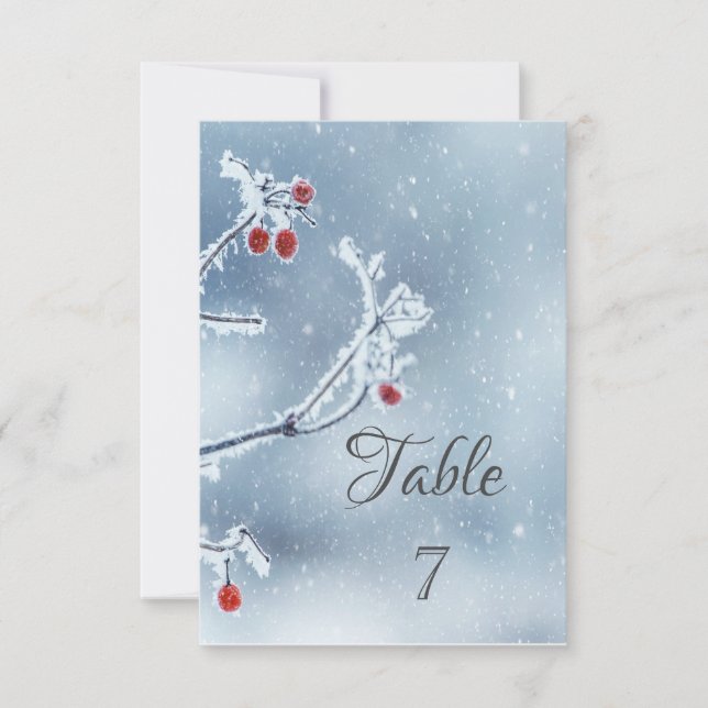 Invitación Winter Wonderland Branches Blue (Anverso)