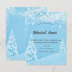 Invitación Winter Wonderland, Cena de ensayo de pinos