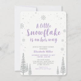 Invitación Winter Wonderland, Chica Baby Shower