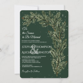 Invitación Winter Wonderland Christmas Wedding