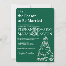 Invitación Winter Wonderland Christmas Wedding