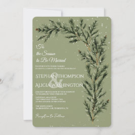 Invitación Winter Wonderland Christmas Wedding